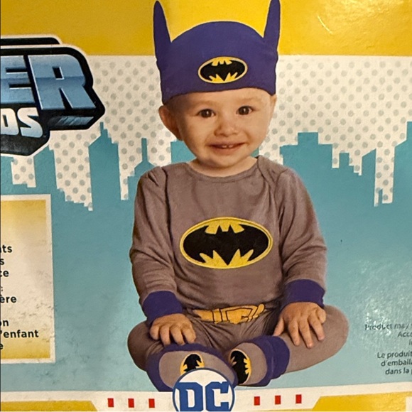 Rubie's Infant Baby Boys Halloween Costume DC Friends Batman 0-6 Months - Picture 3 of 9
